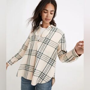 Madewell Oversized Ex-Boyfriend Swing Shirt in Windowpane